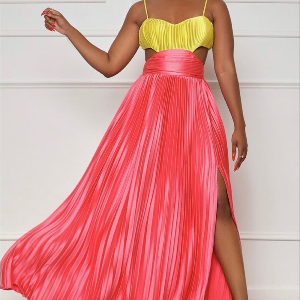 Color block Maxi Dress